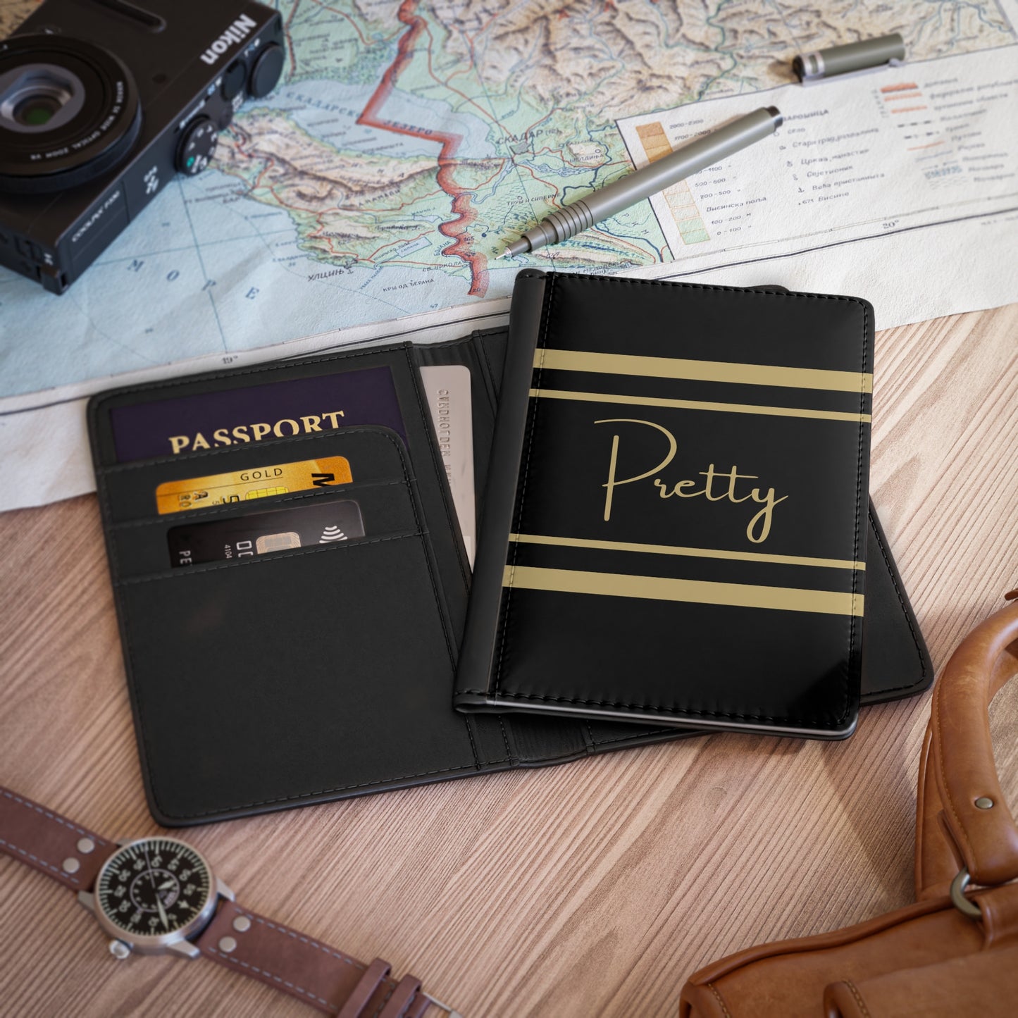 Pretty Charbonnet Passport Cover