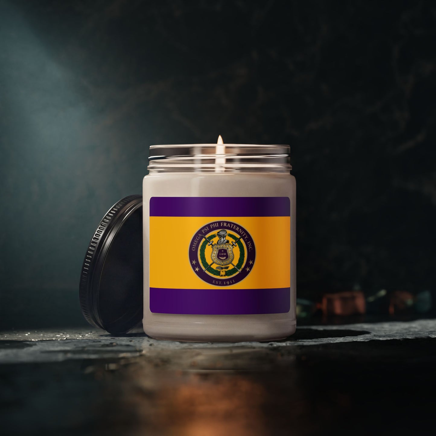 Omega Psi Phi Crest Candle