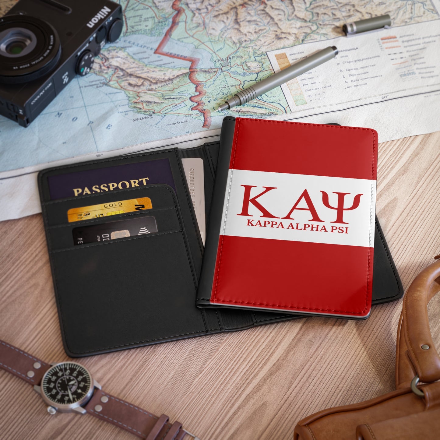Kappa Alpha Psi Passport Cover - Red