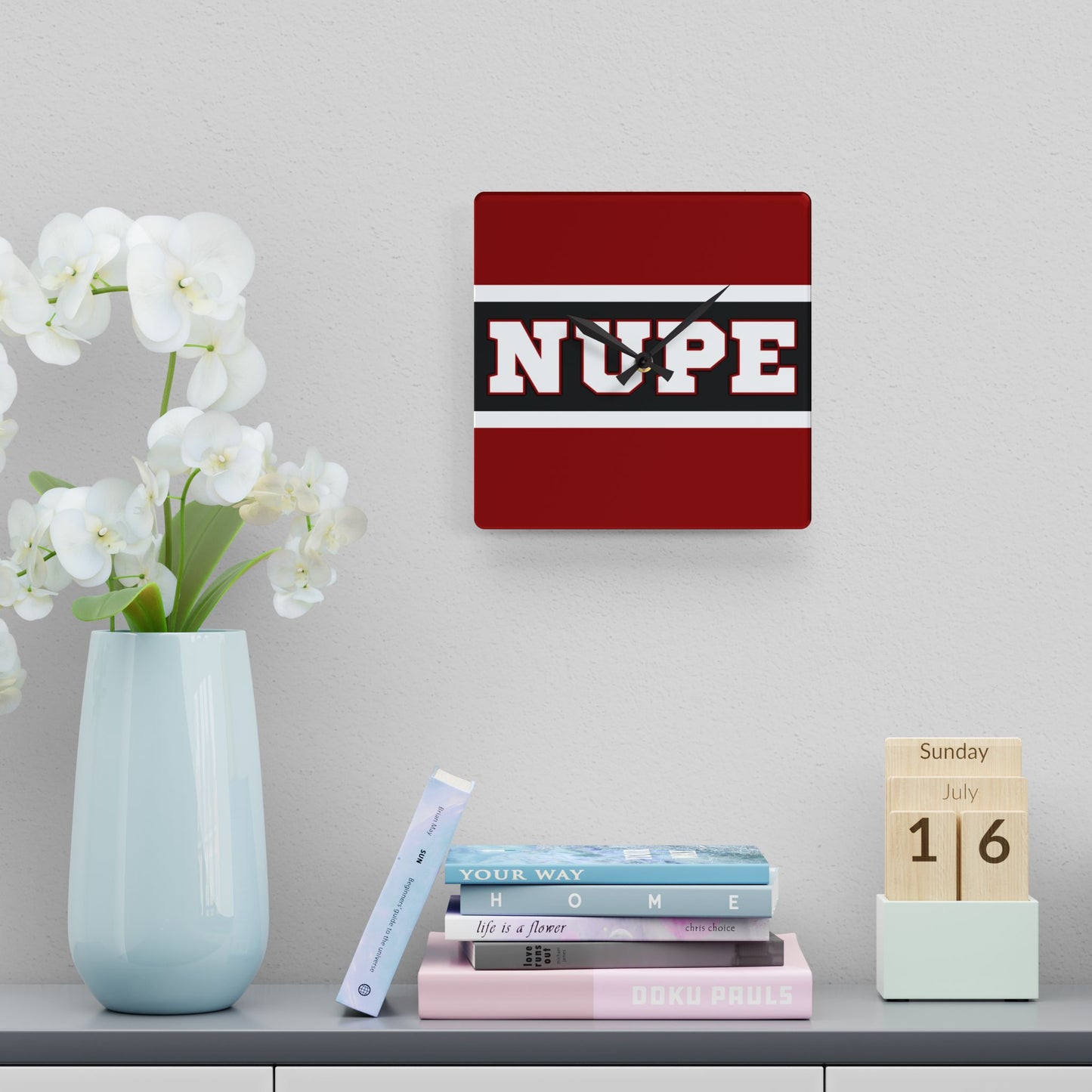NUPE Square Wall Clock