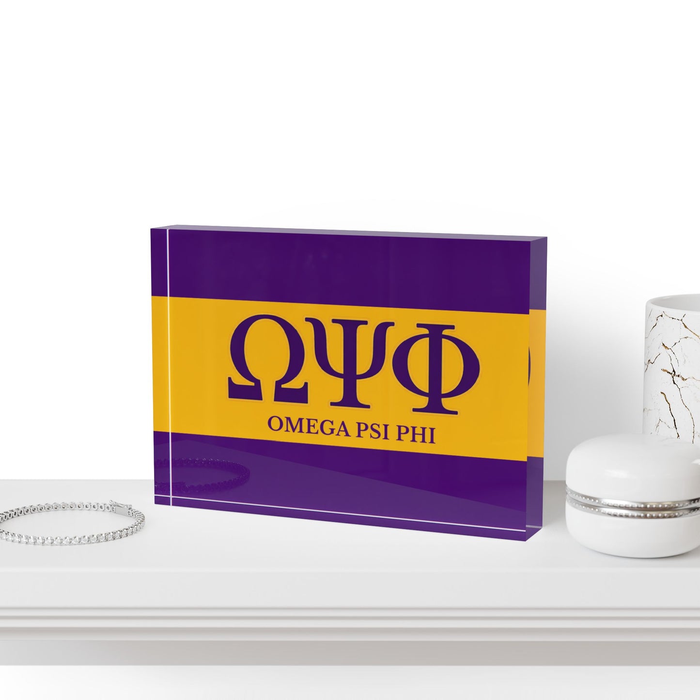 Omega Psi Phi Acrylic Block