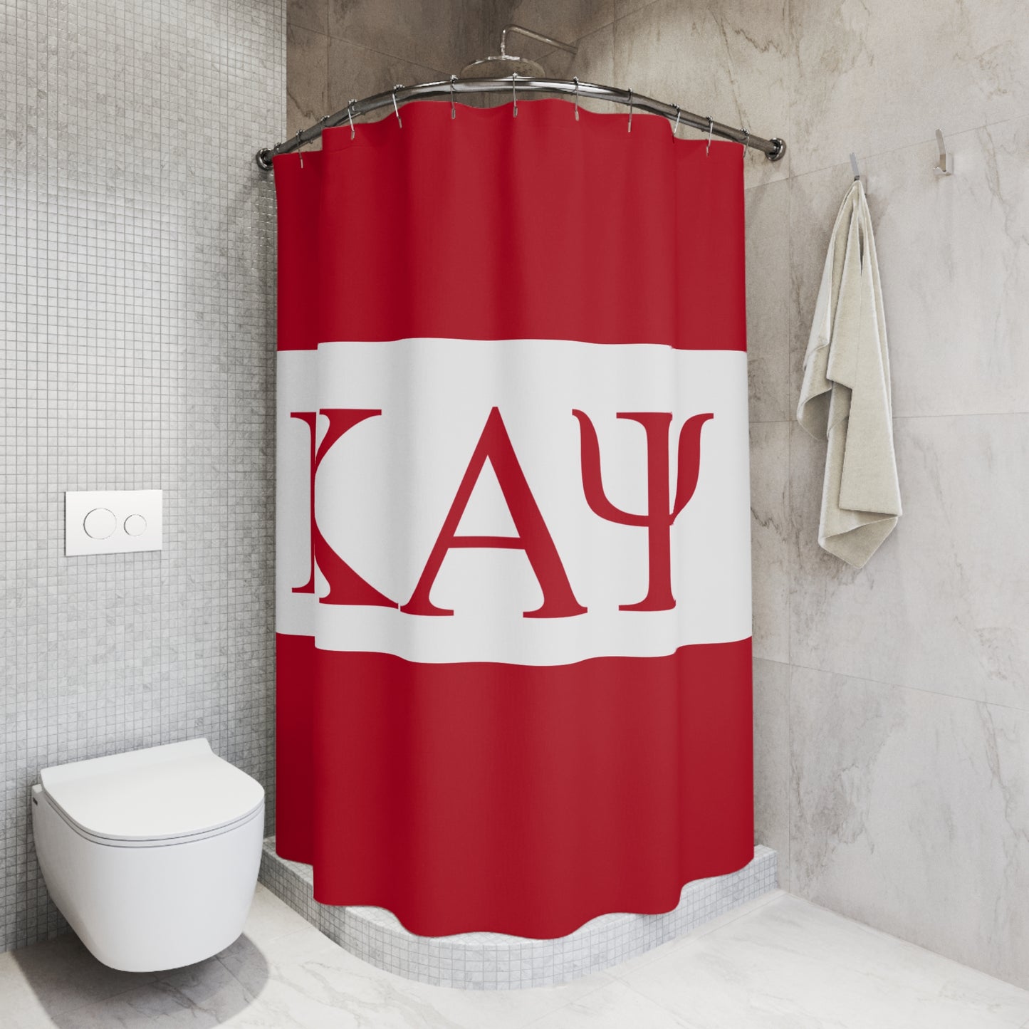 Kappa Alpha Psi Red Shower Curtain