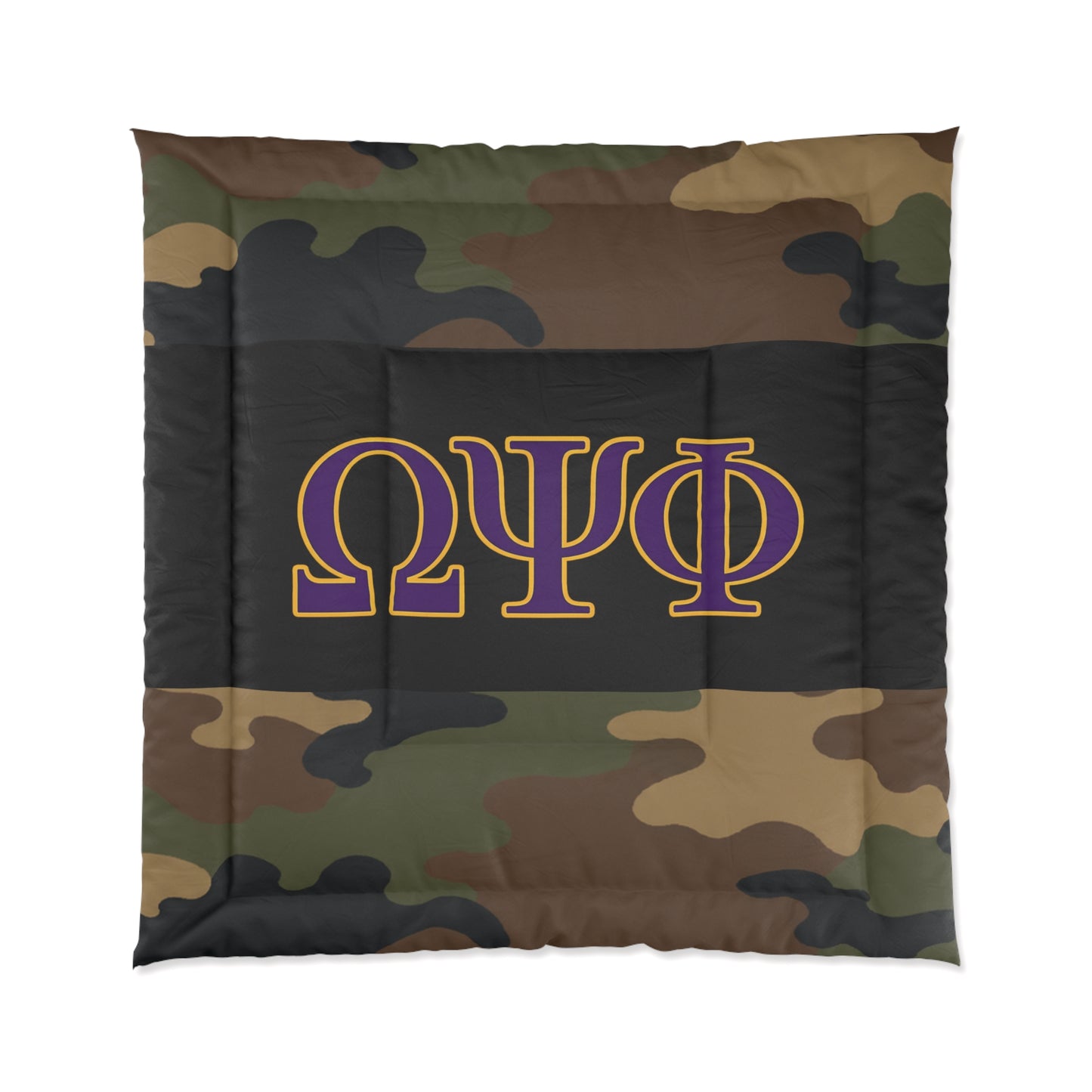 Omega Psi Phi Camo Comforter