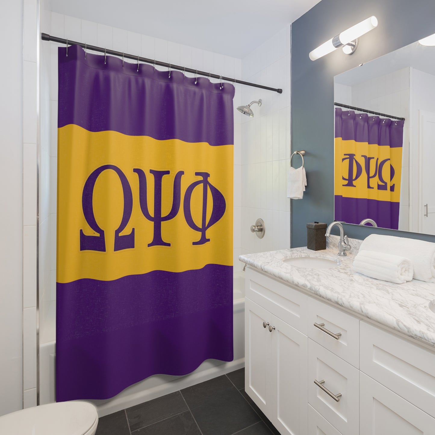 Omega Psi Phi Shower Curtain