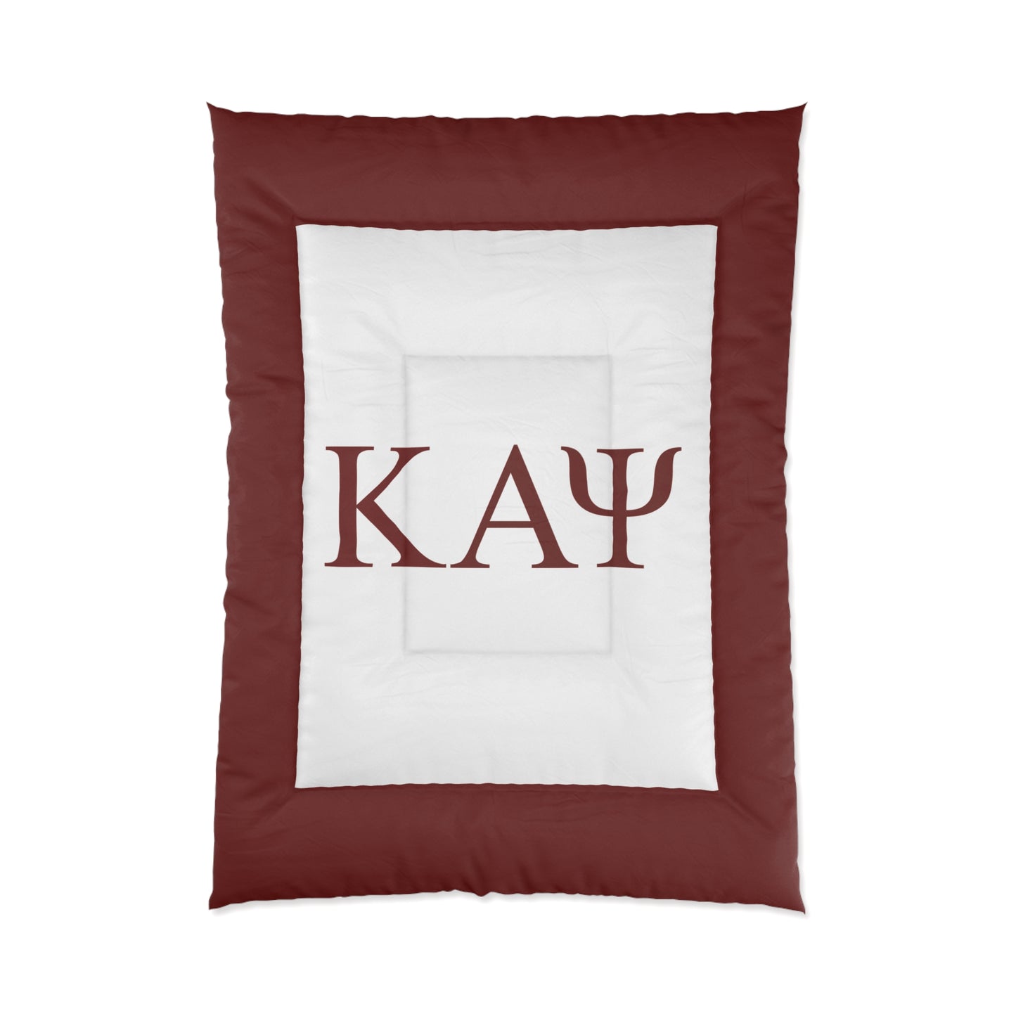 KAPsi Comforter - Crimson & White