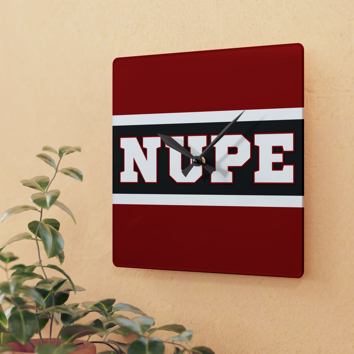 NUPE Square Wall Clock