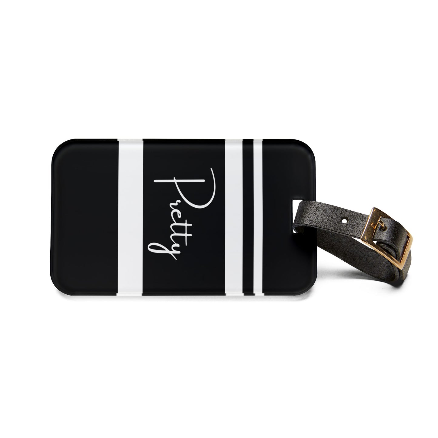 Pretty Black Luggage Tag