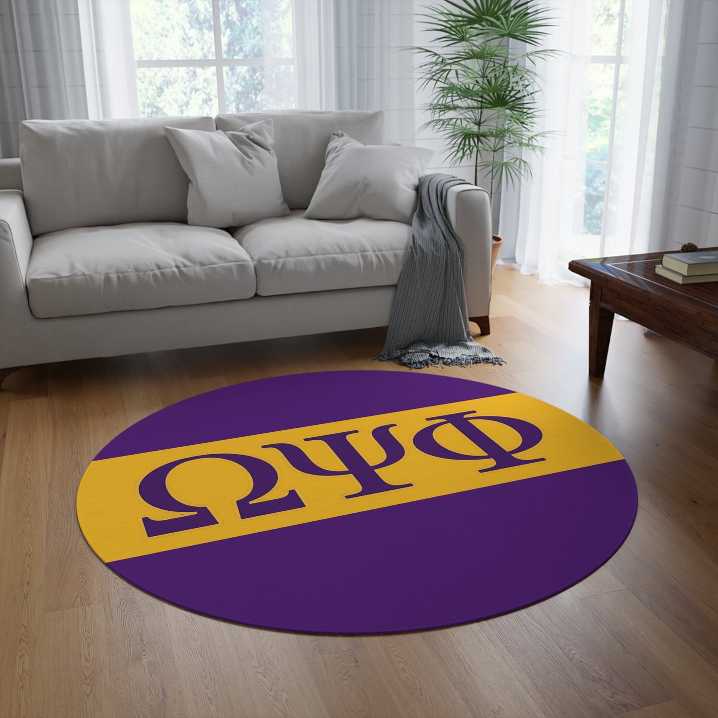 Omega Psi Phi Round Rug