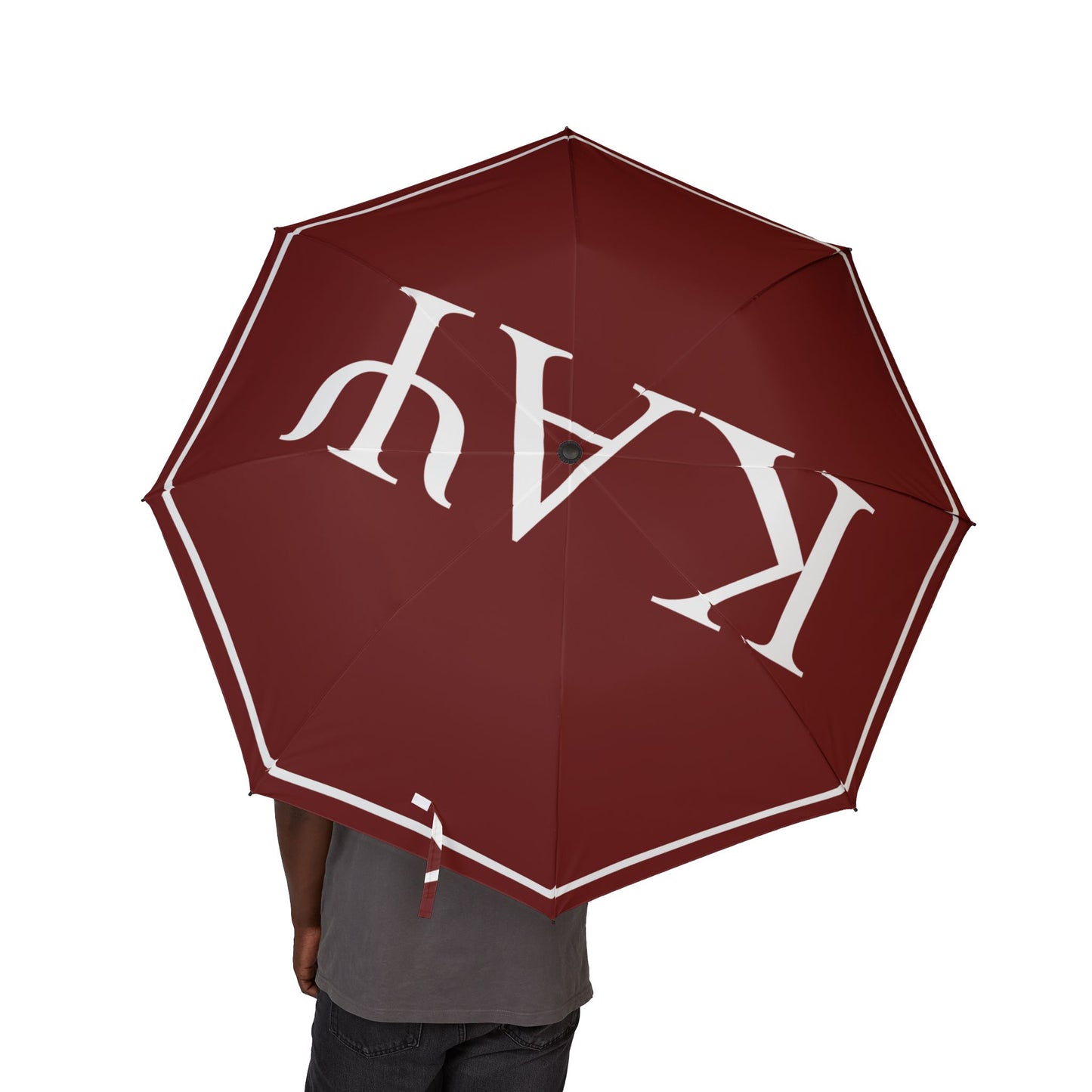 KAPsi Umbrella - Crimson & White