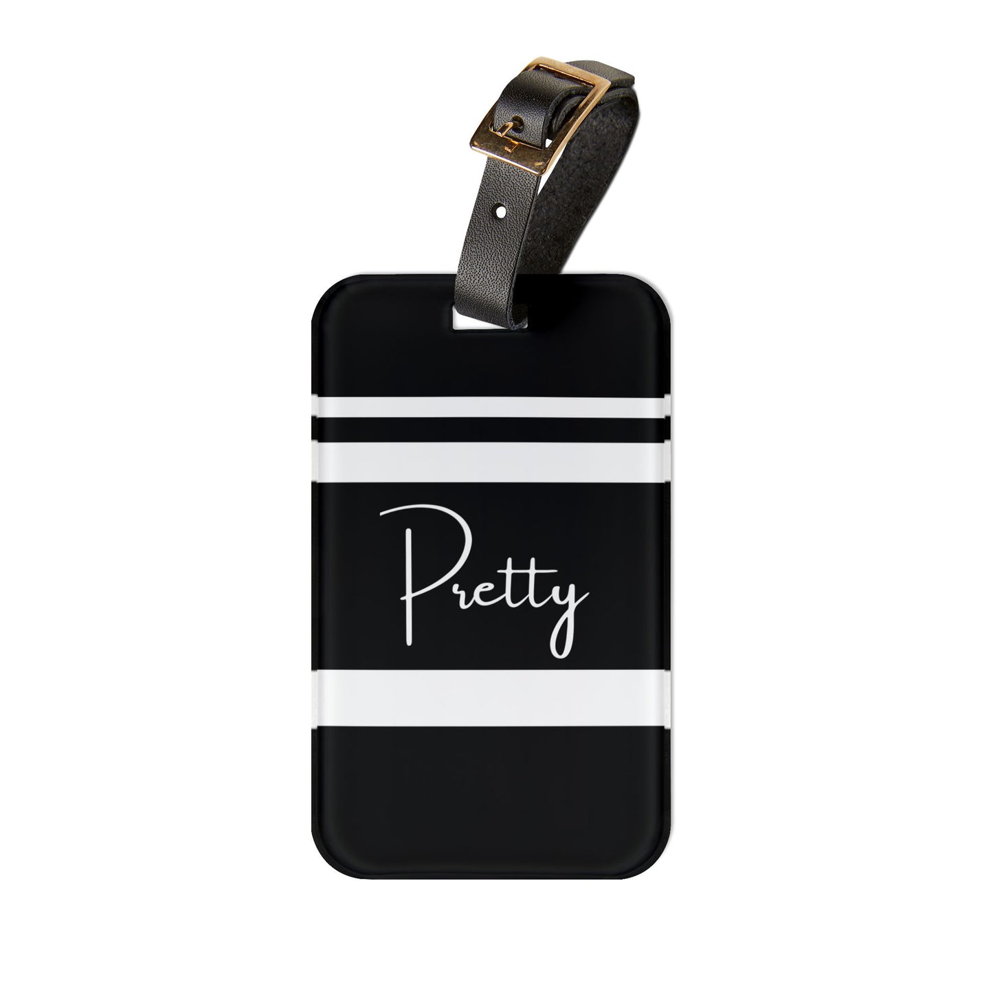 Pretty Black Luggage Tag