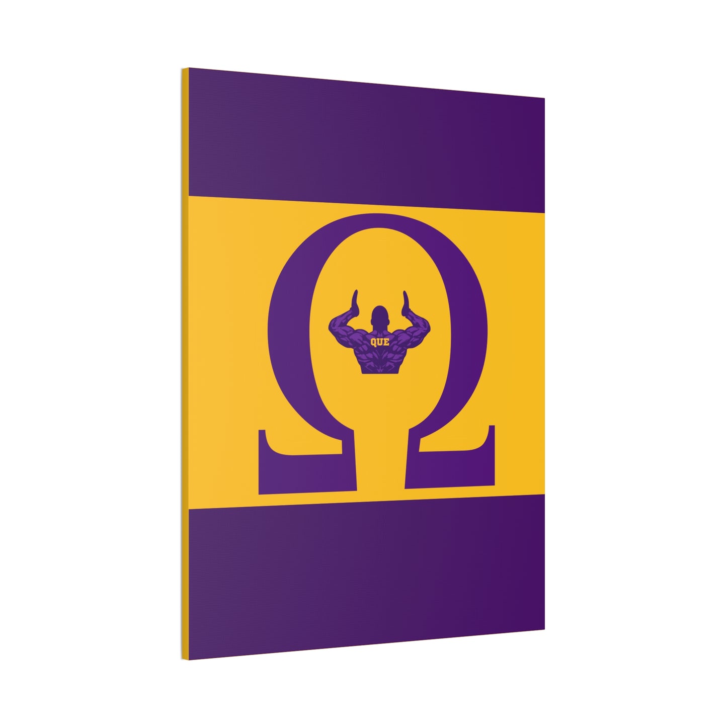 Omega Letter Vertical Wall Art Canvas