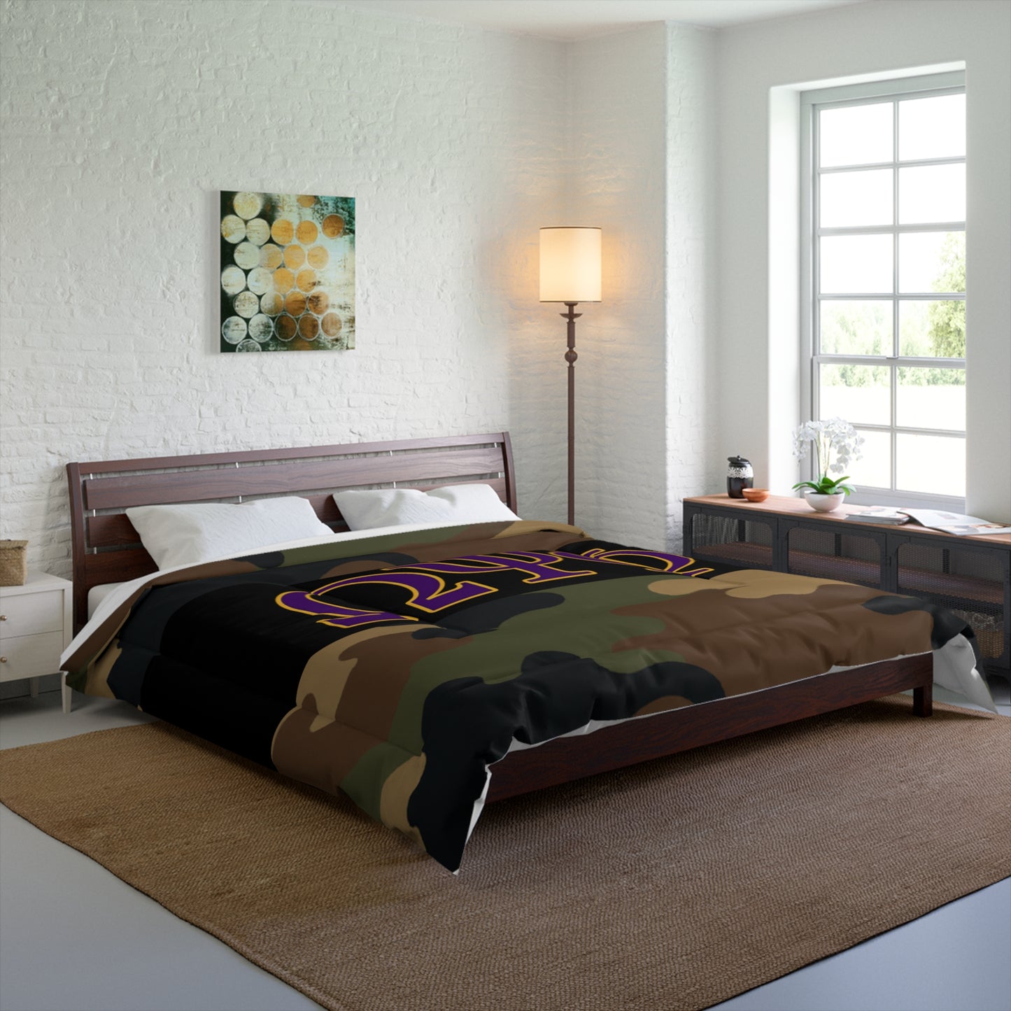 Omega Psi Phi Camo Comforter