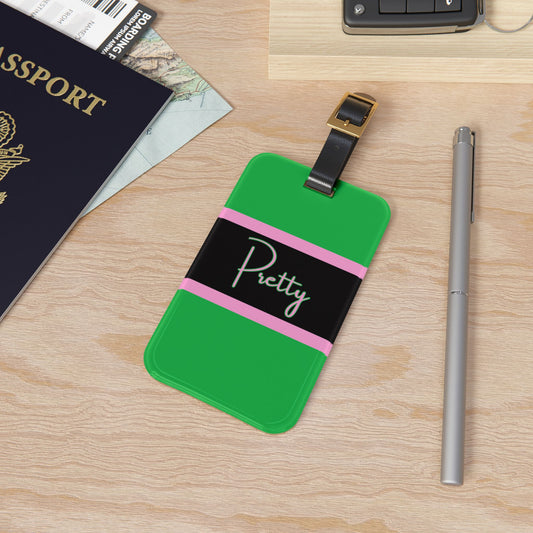 Pretty Lacombe Acrylic Luggage Tag