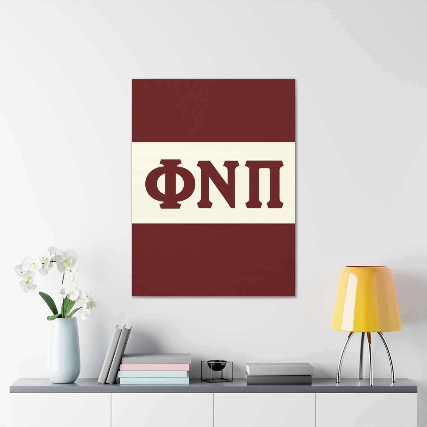 Phi Nu Pi Vertical Wall Canvas