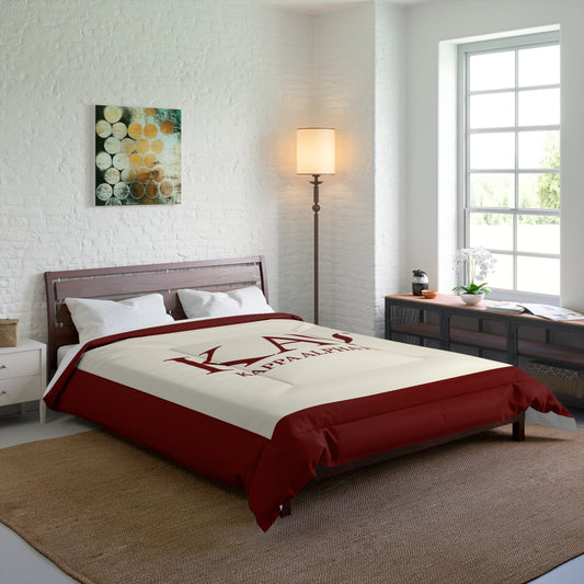Kappa Alpha Psi Comforter - Crimson & Cream