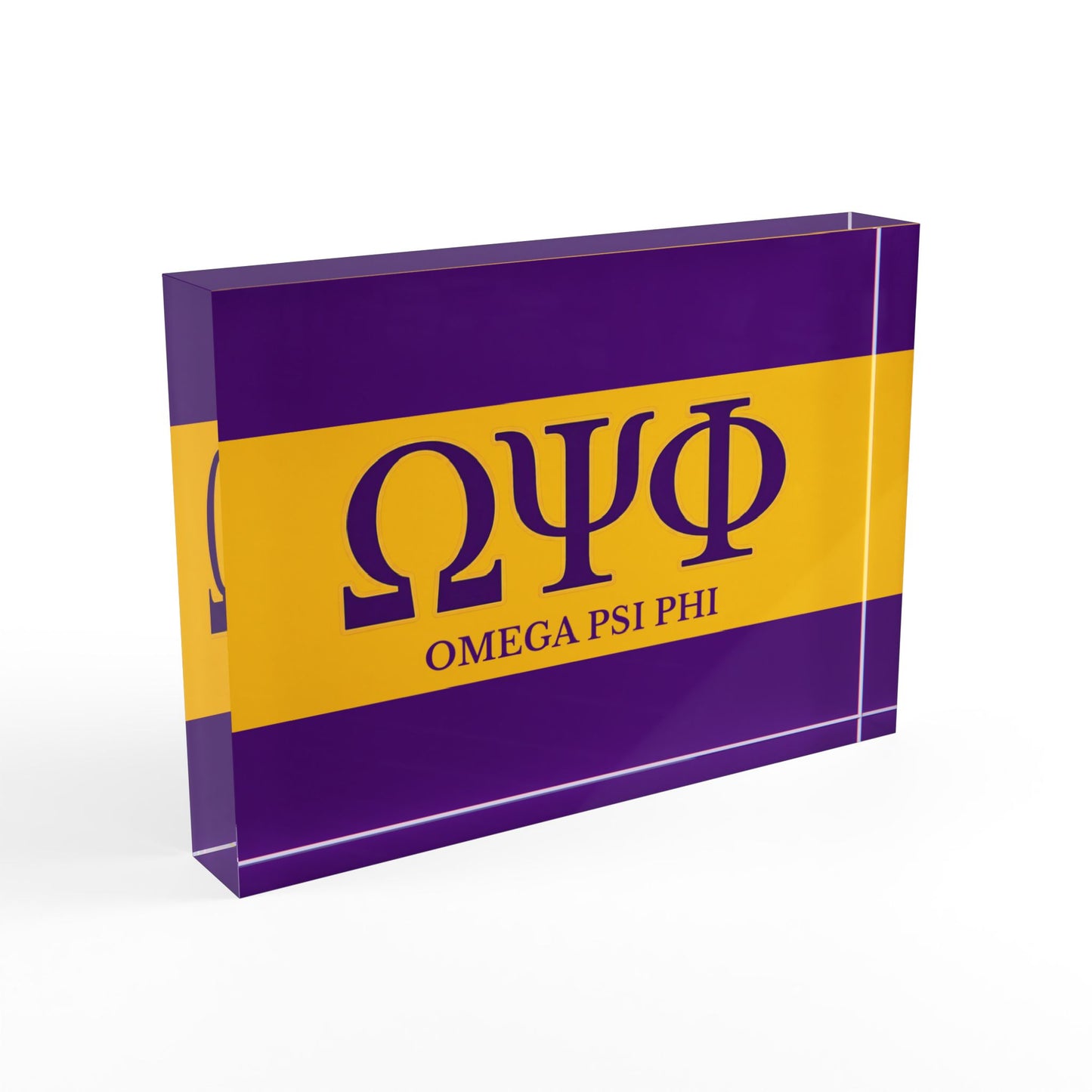 Omega Psi Phi Acrylic Block