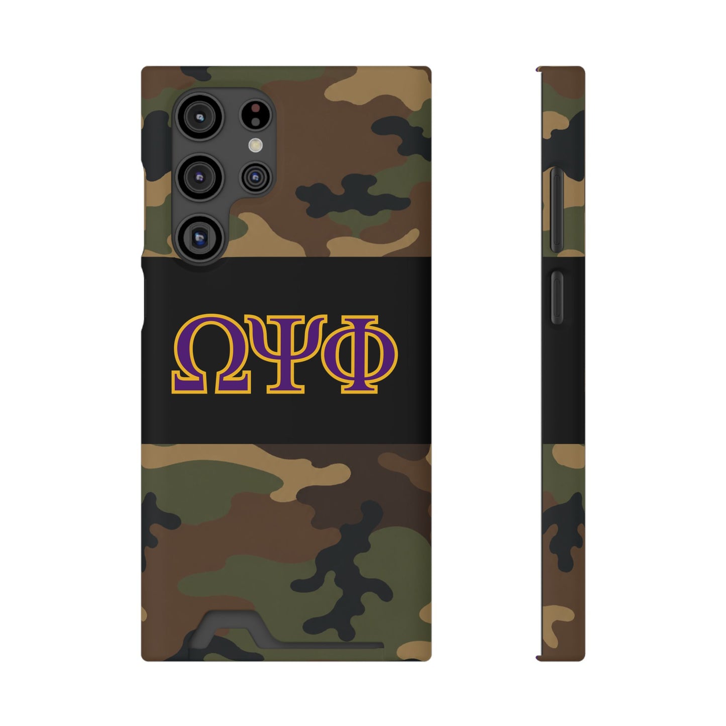 Omega Psi Phi Camo Slim Wallet Phone Card Case