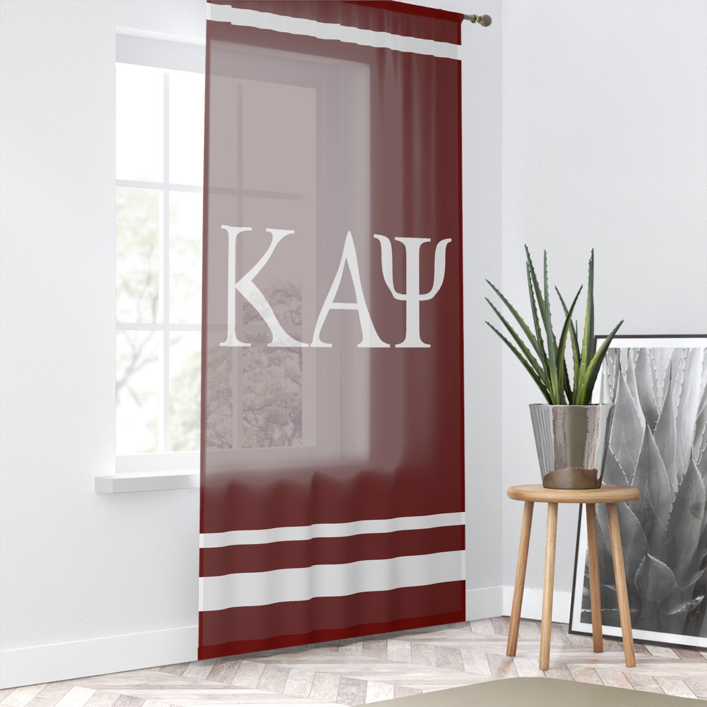 Kappa Alpha Psi Sheer Window Curtain