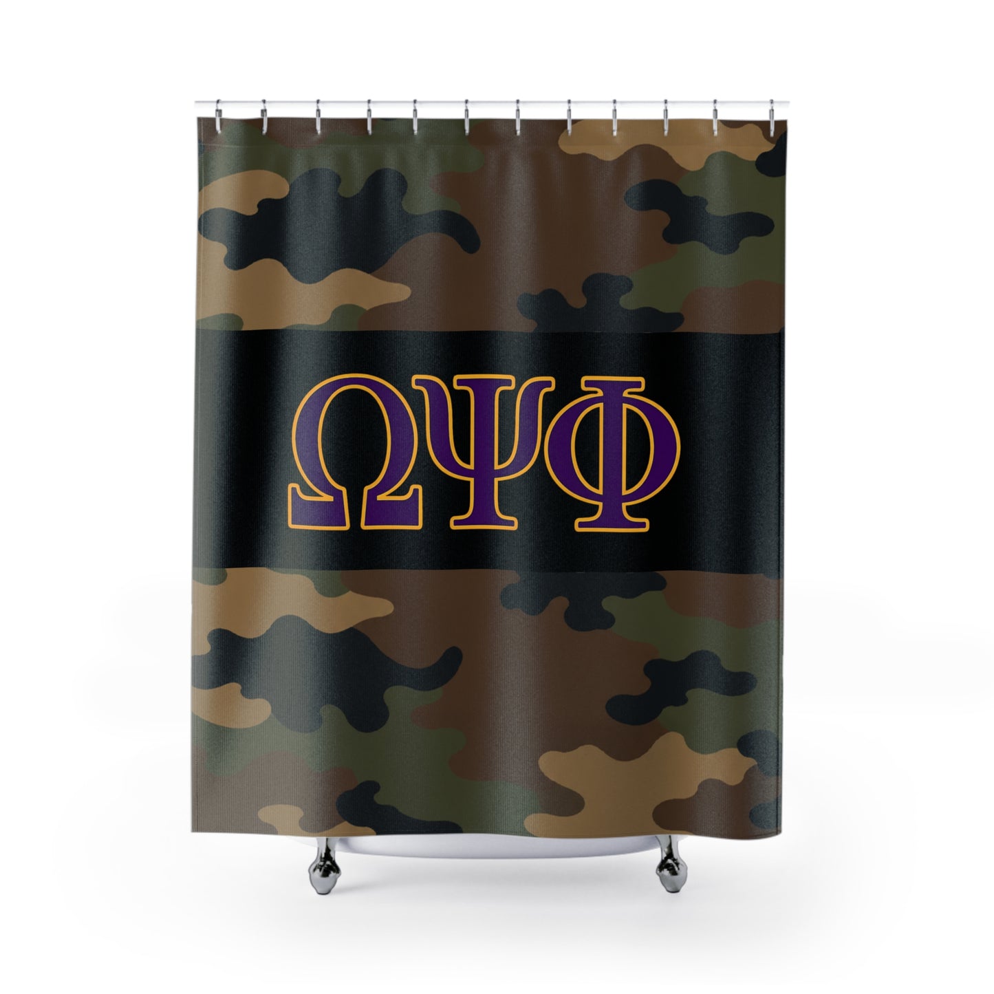 Omega Psi Phi Camo Shower Curtain
