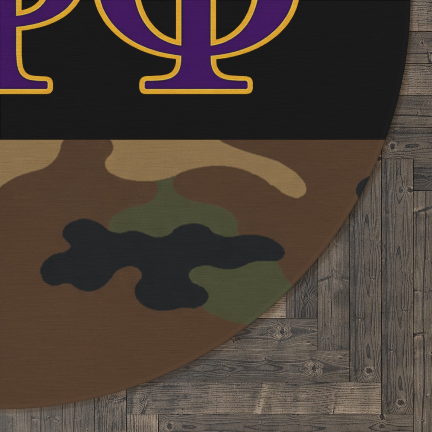 Omega Psi Phi Camo Round Rug