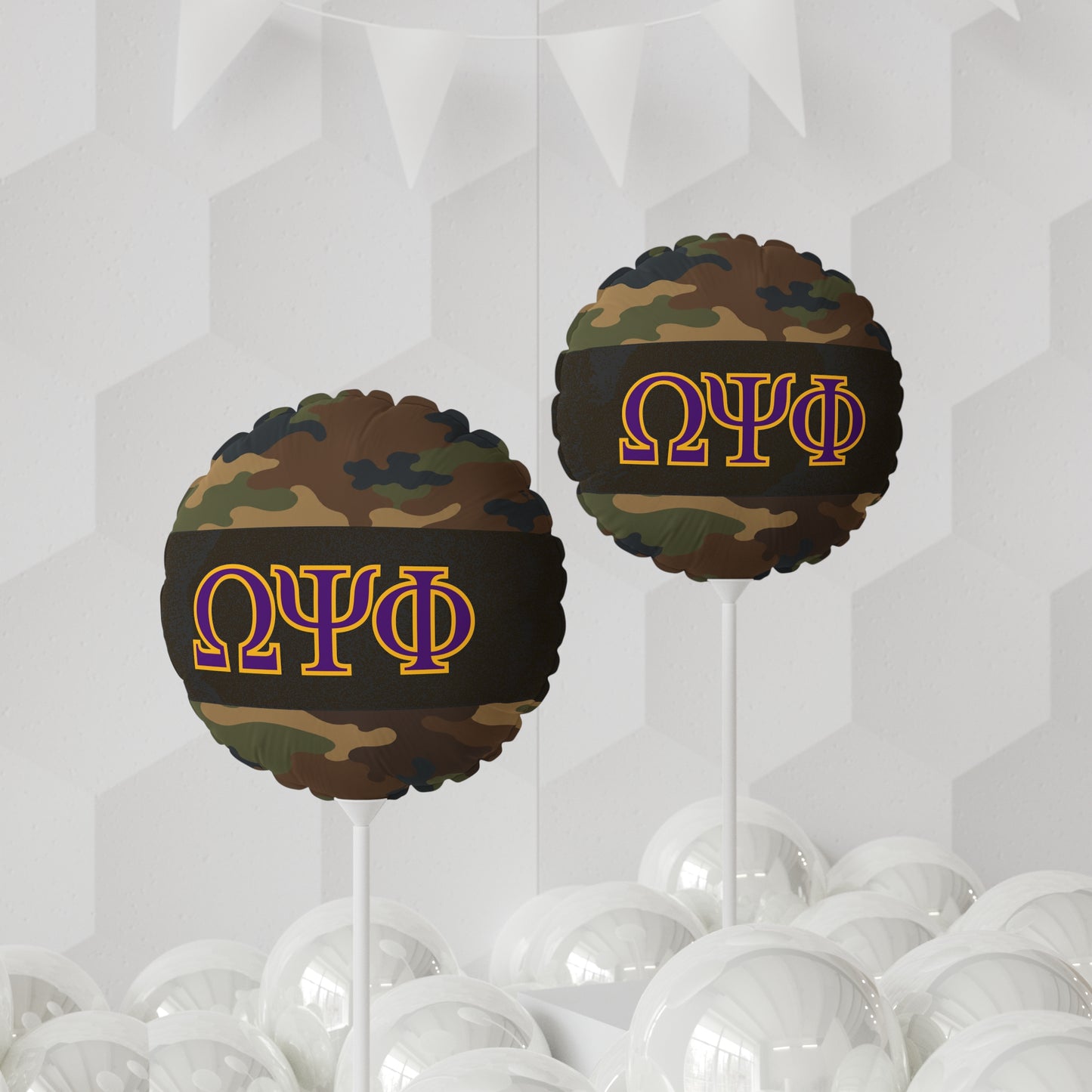 Omega Psi Phi Camo Balloon 2.0