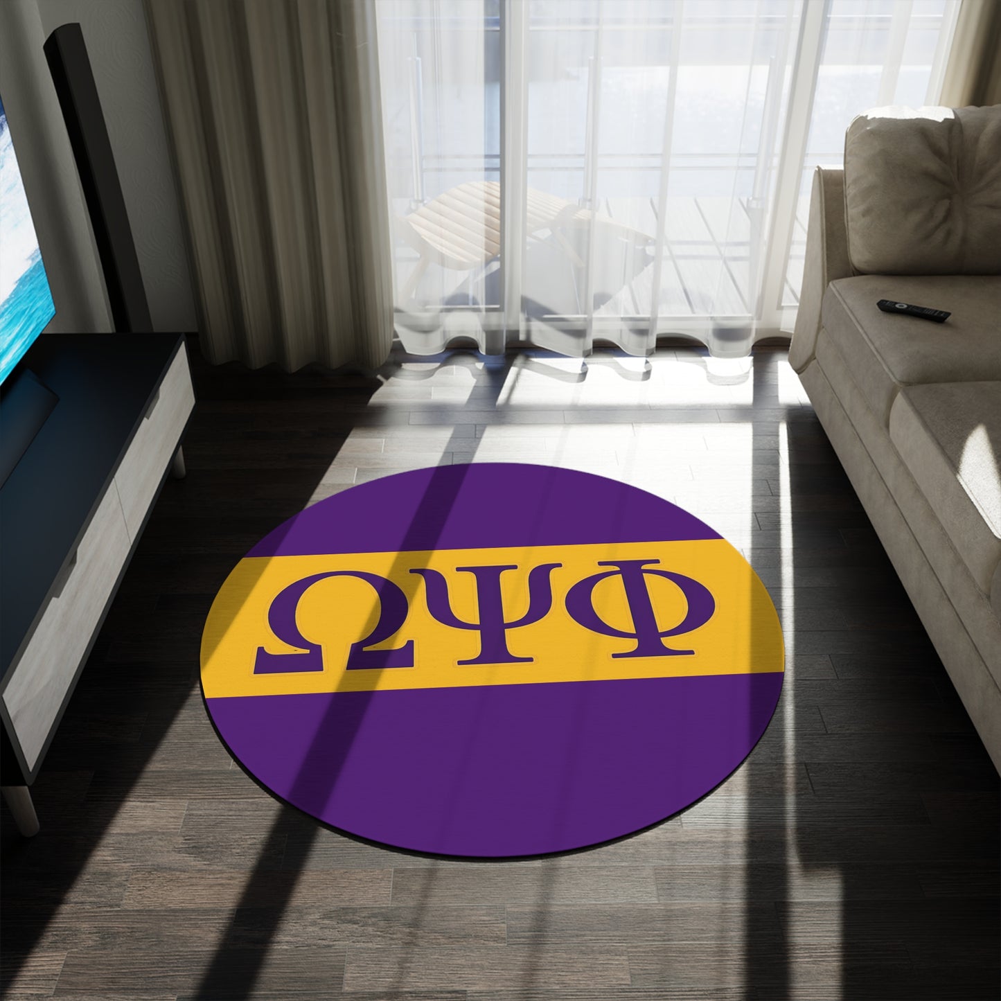 Omega Psi Phi Round Rug