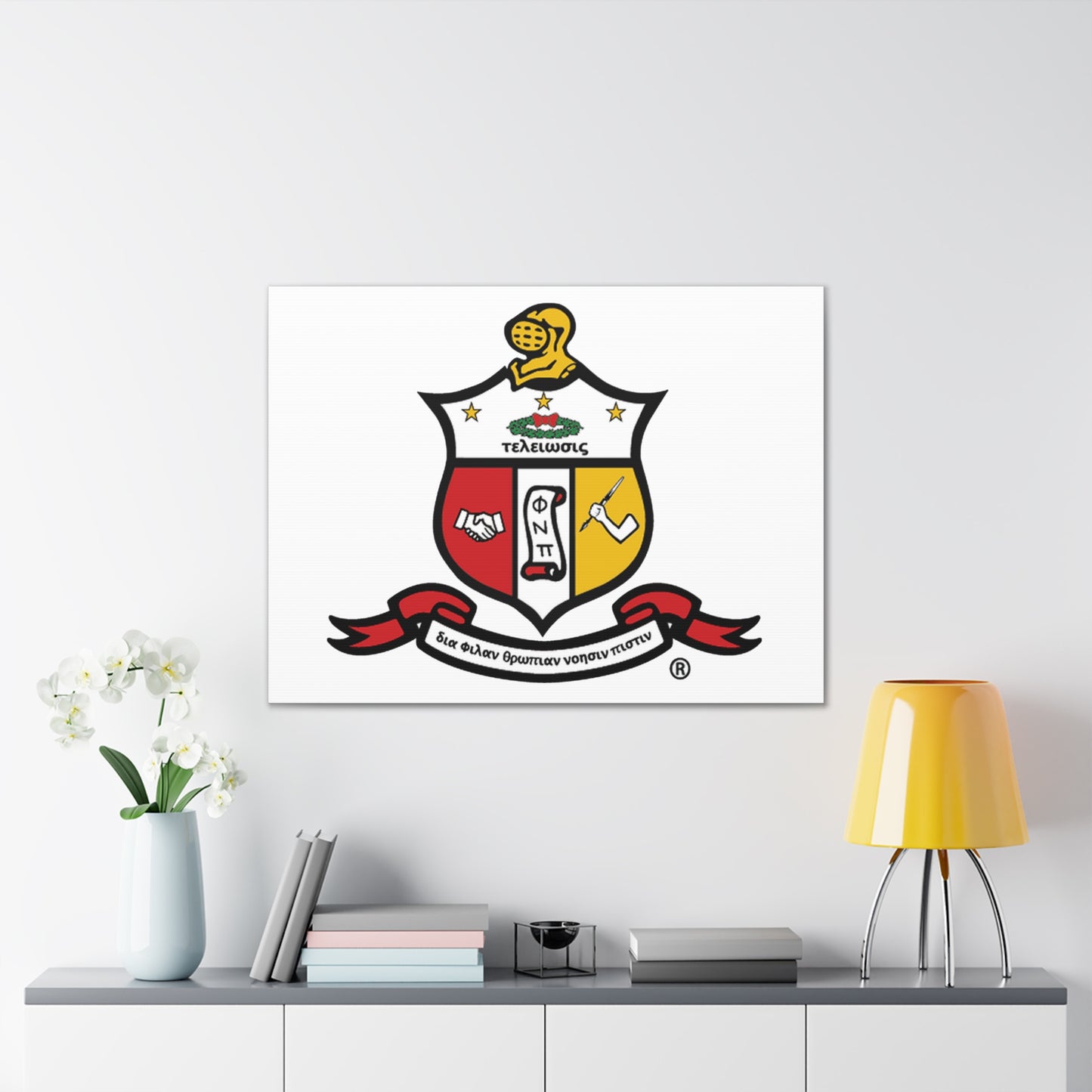Kappa Coat of Arms Horizontal Wall Art Canvas