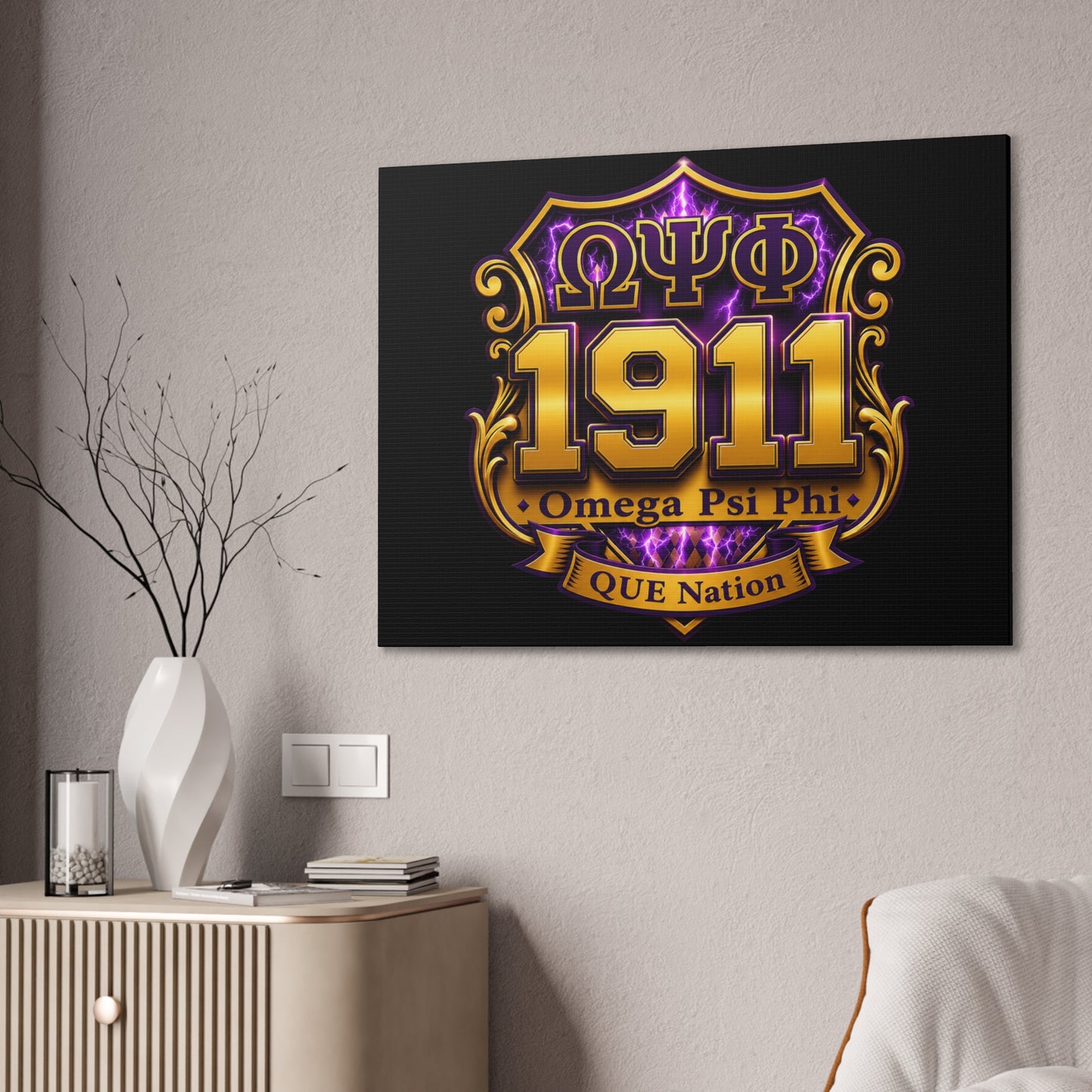 Omega Psi Phi 1911 Horizontal Wall Canvas