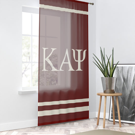 Kappa Alpha Psi Sheer Window Curtain 2.0