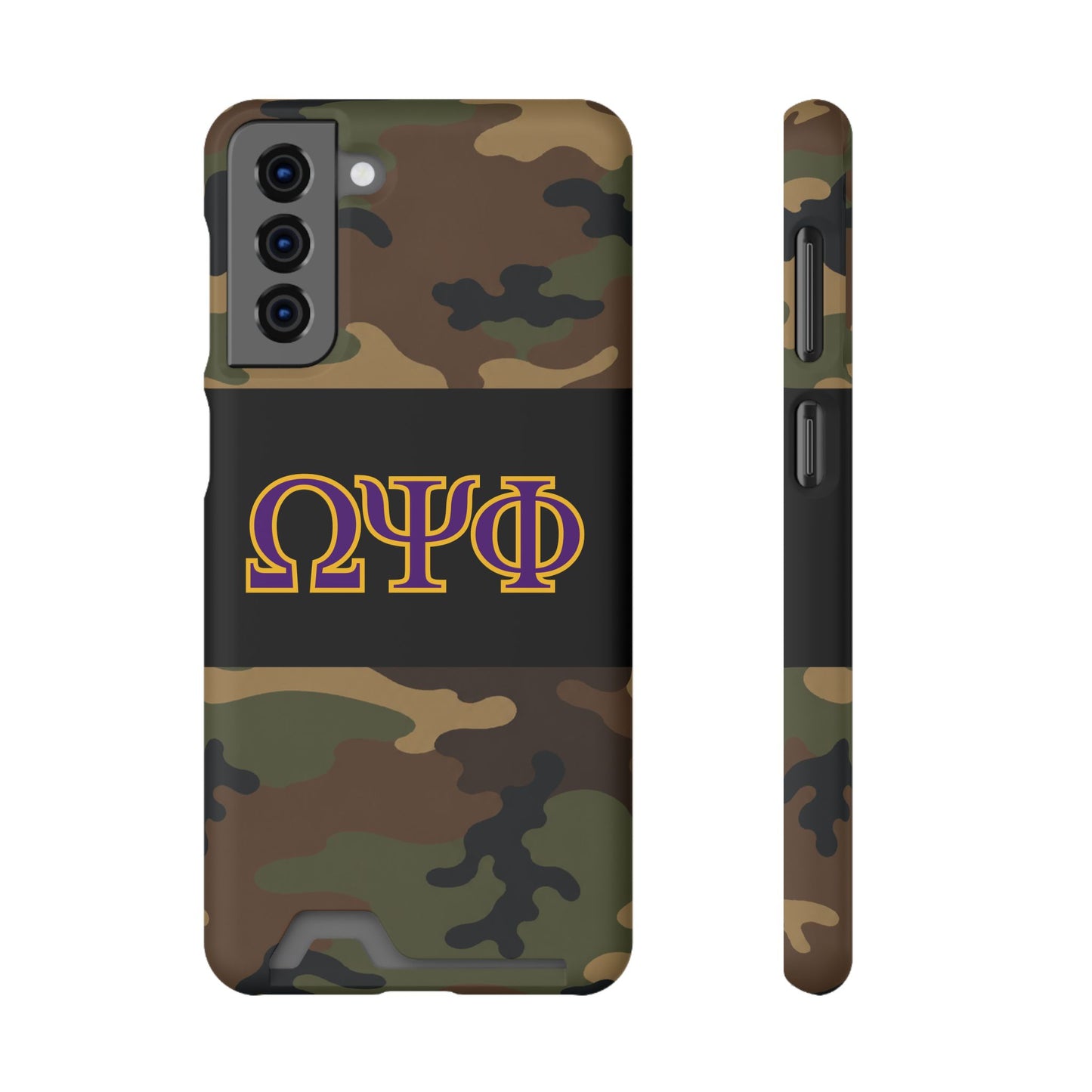Omega Psi Phi Camo Slim Wallet Phone Card Case