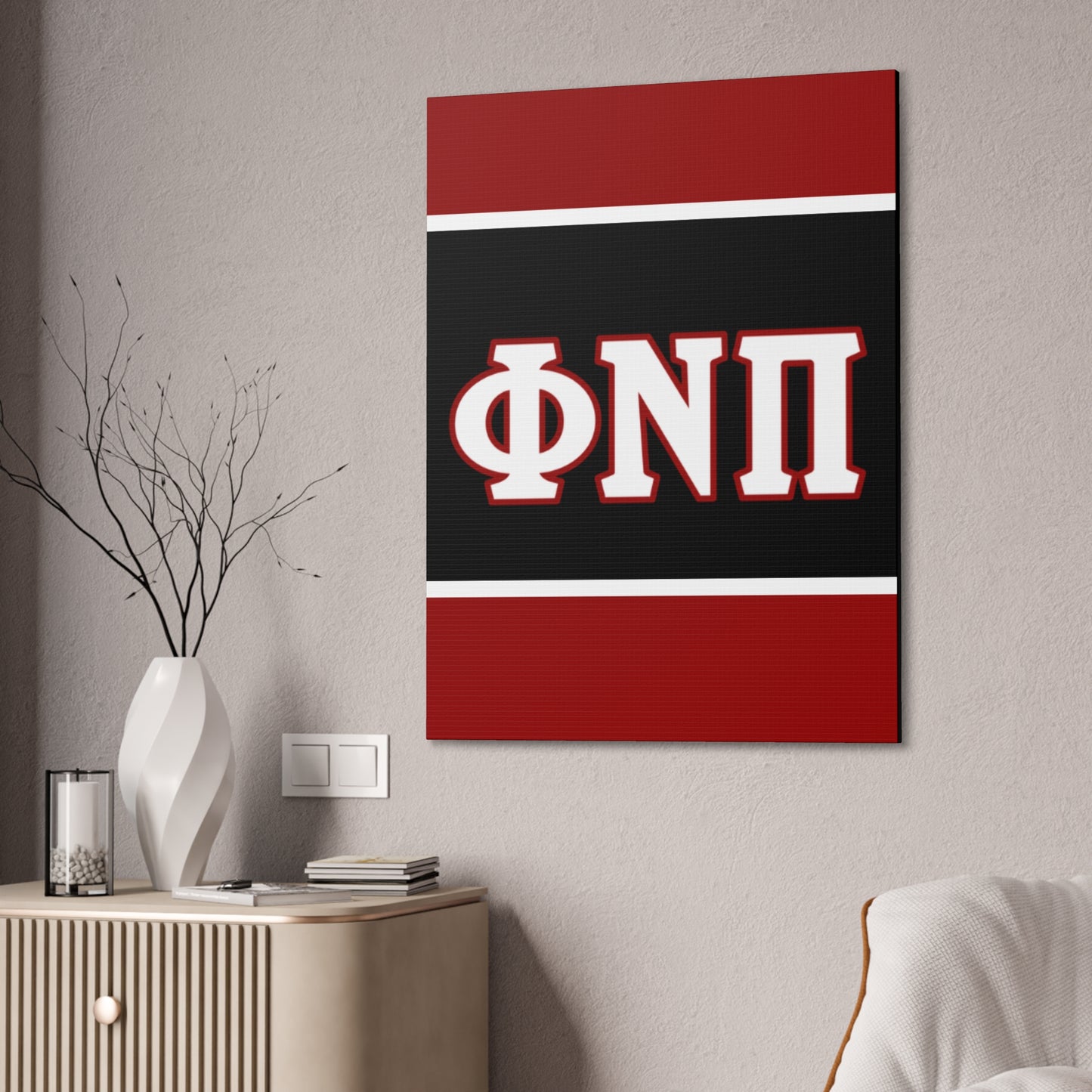 Phi Nu Pi Vertical Wall Canvas 2.0
