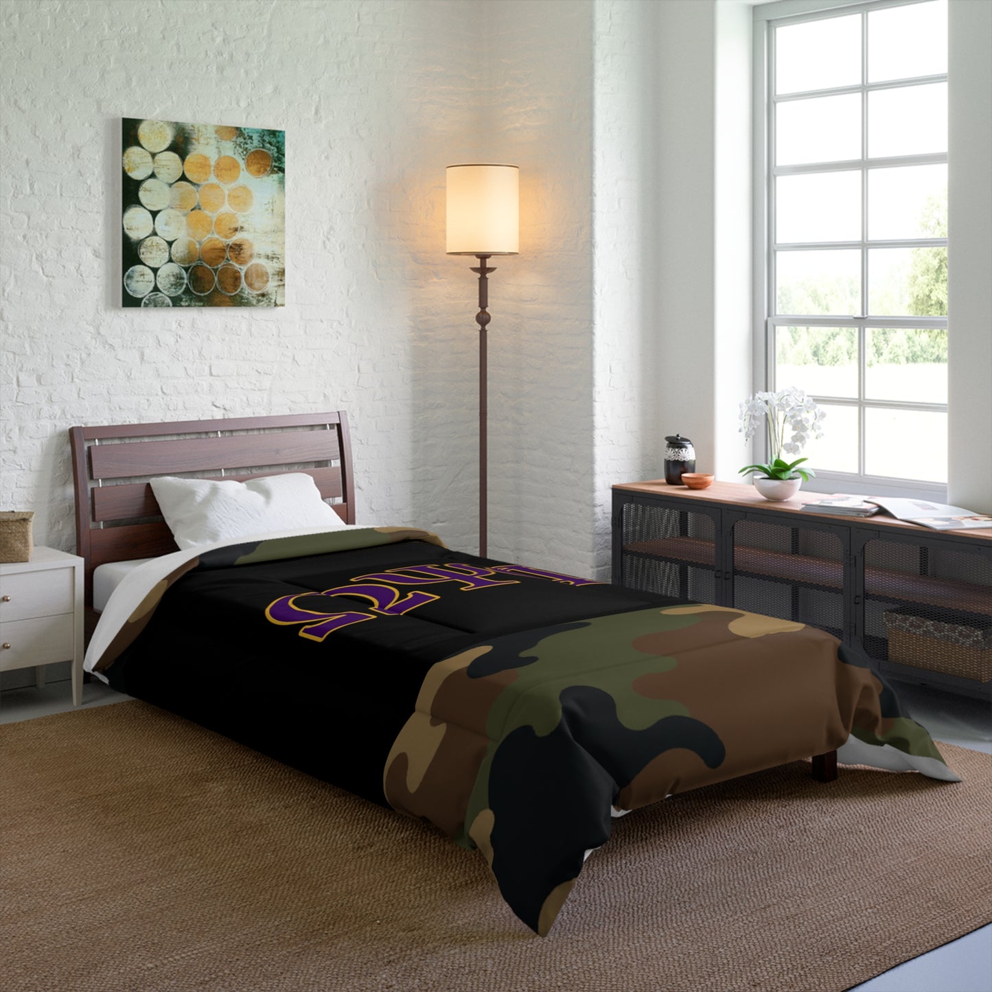 Omega Psi Phi Camo Comforter