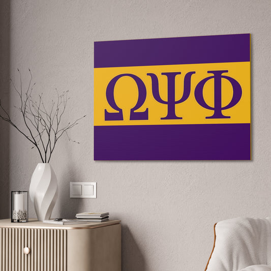 Omega Psi Phi Horizontal Wall Canvas
