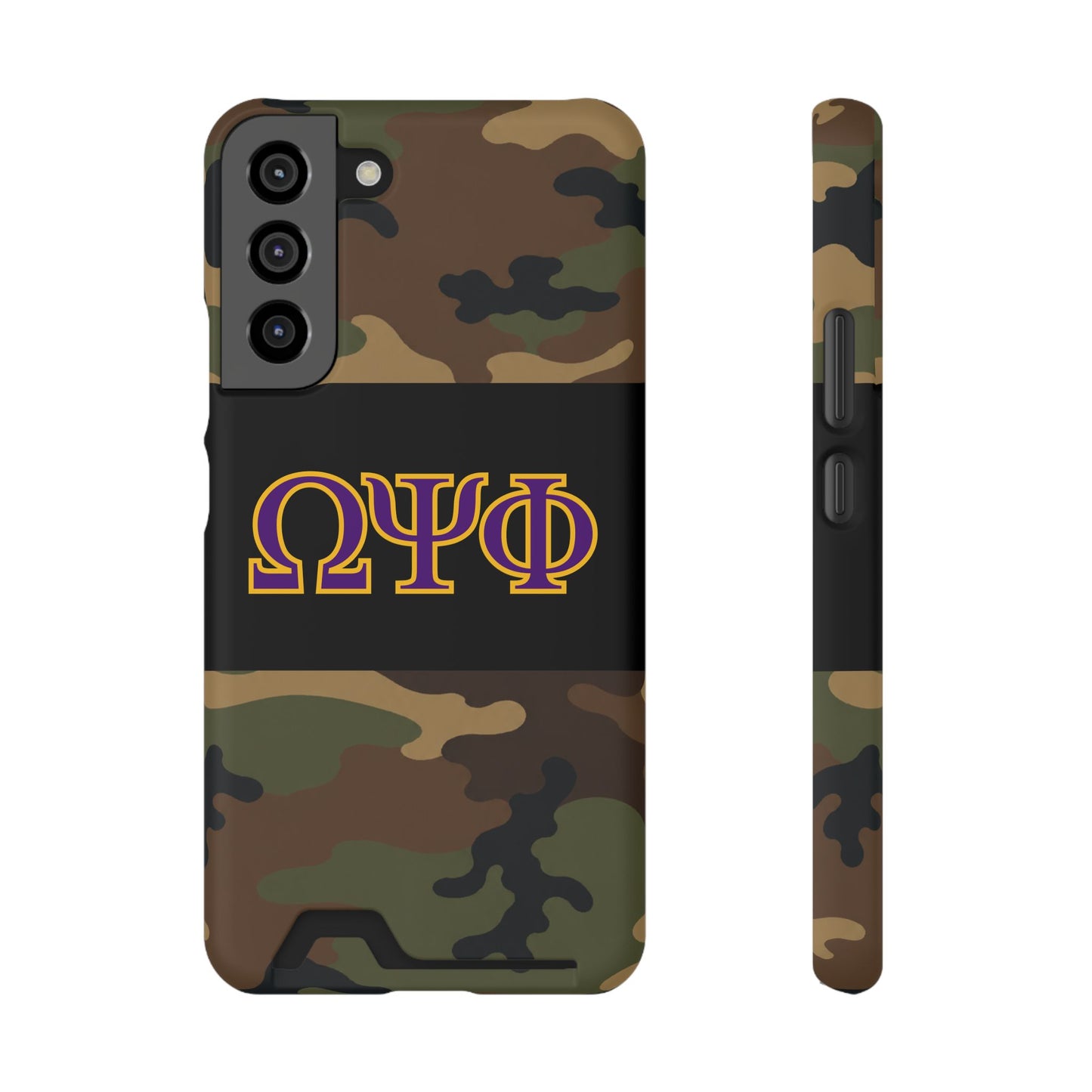 Omega Psi Phi Camo Slim Wallet Phone Card Case