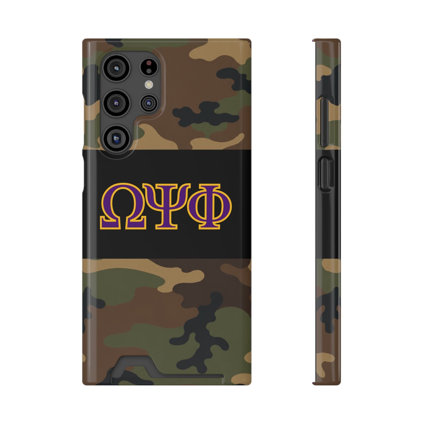 Omega Psi Phi Camo Slim Wallet Phone Card Case