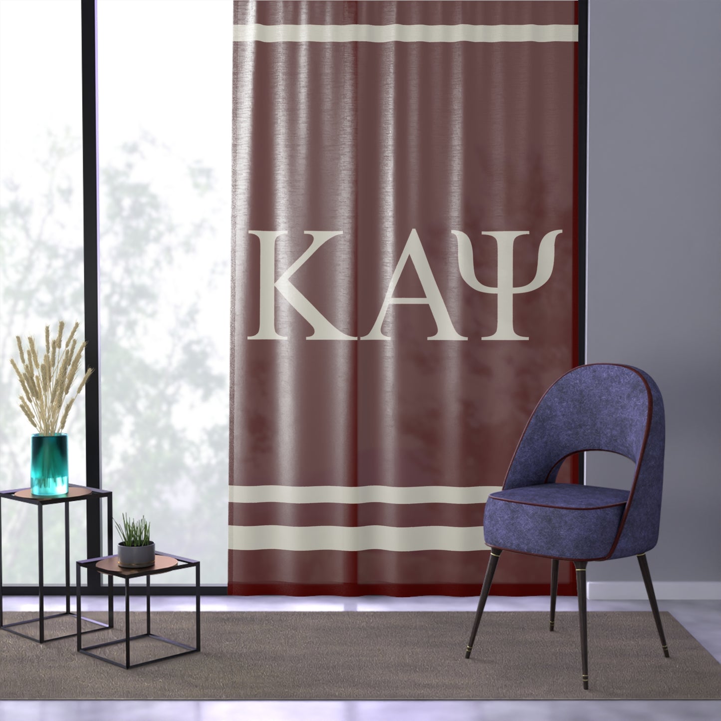 Kappa Alpha Psi Sheer Window Curtain 2.0