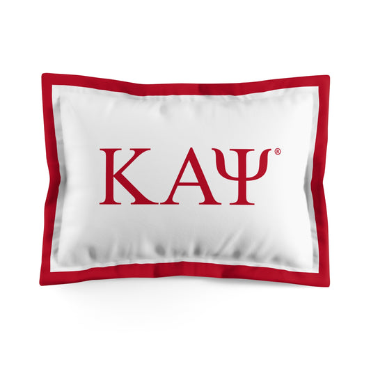 Kappa Alpha Psi Pillow Sham - Red & White