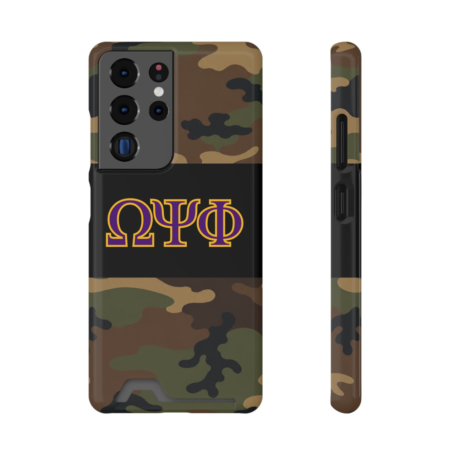 Omega Psi Phi Camo Slim Wallet Phone Card Case