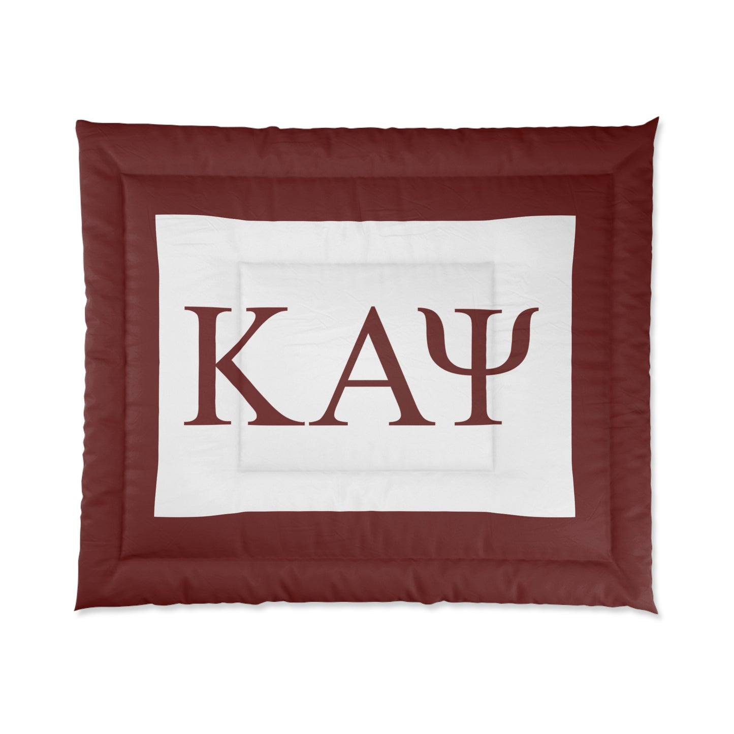 KAPsi Comforter - Crimson & White