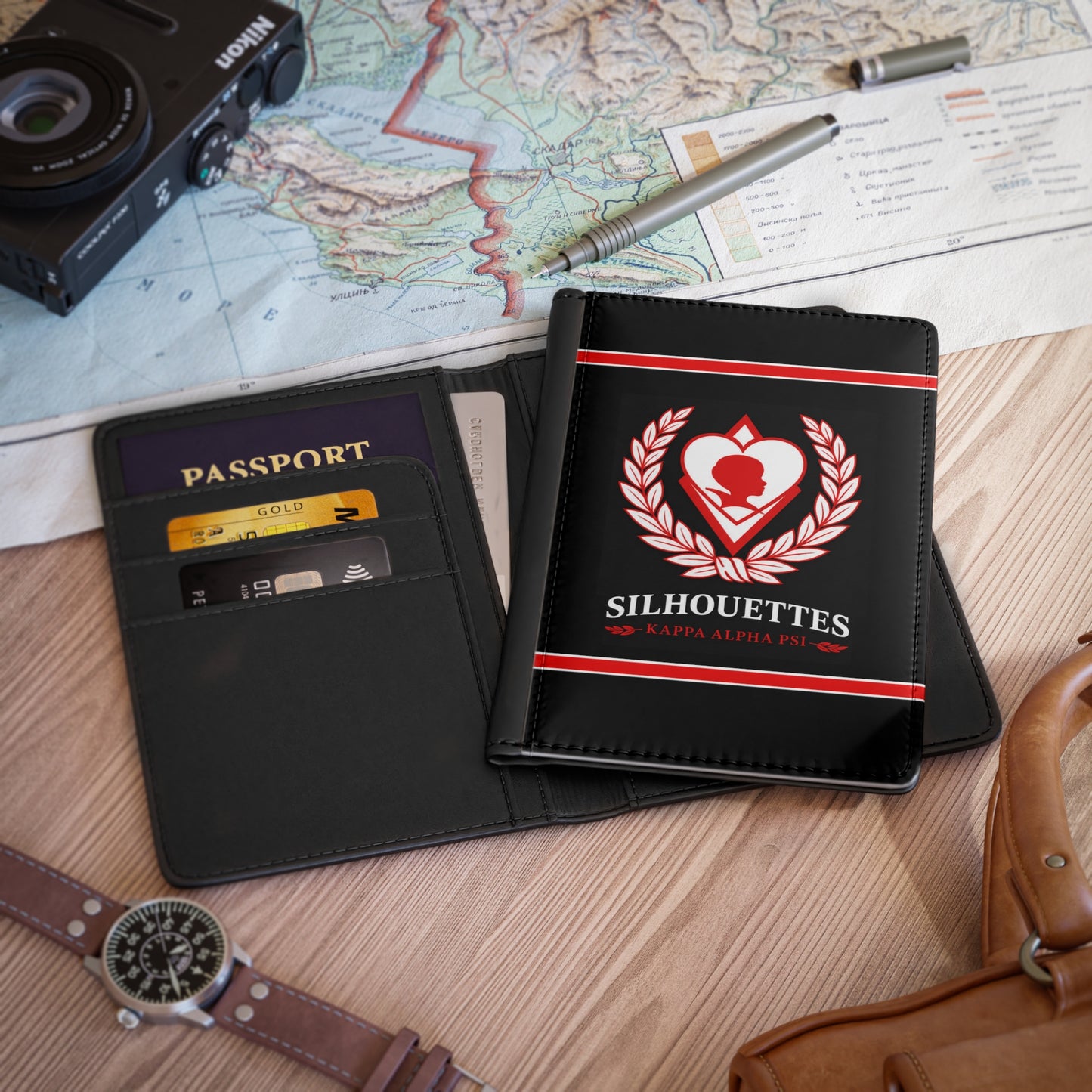 Silhouettes Crest Passport Cover