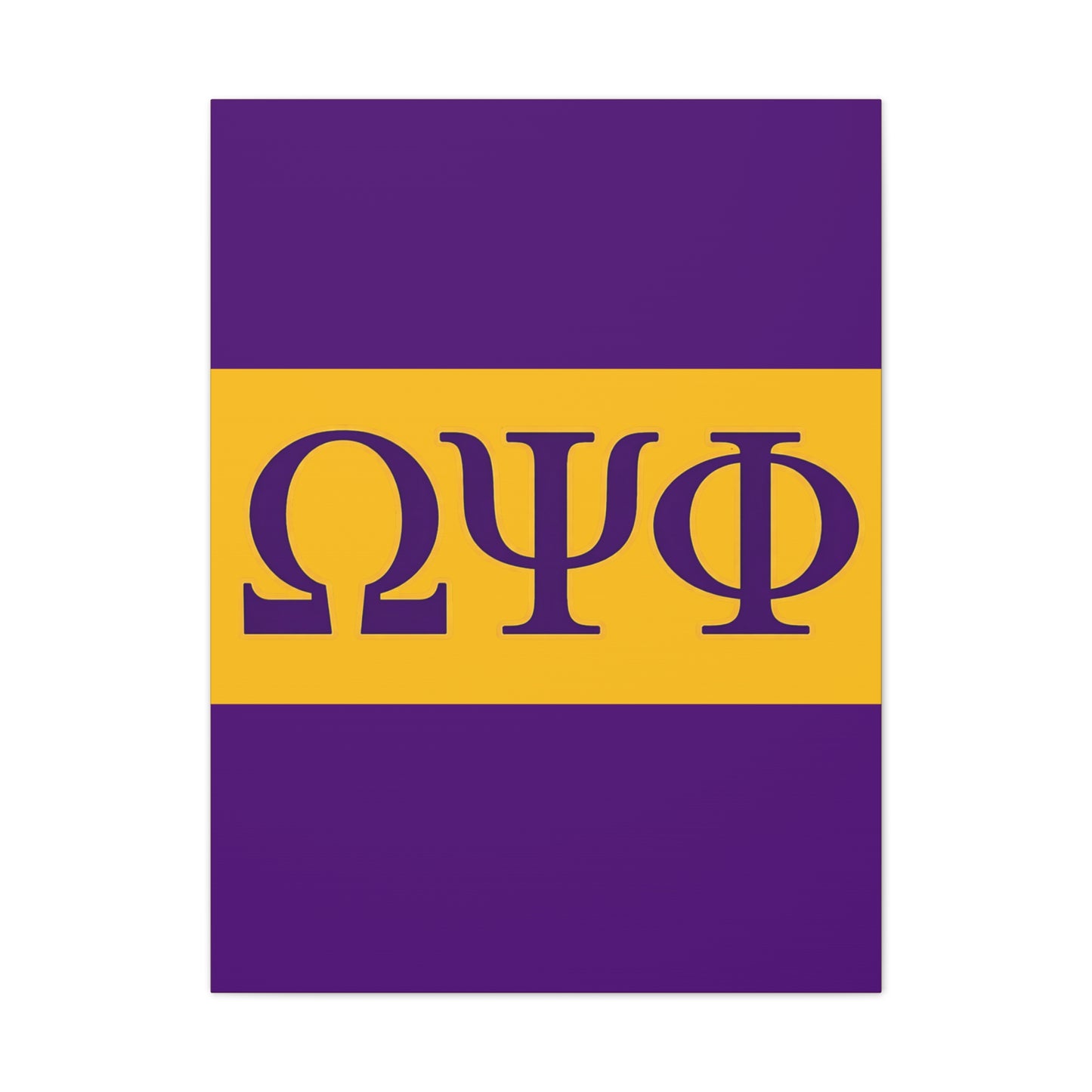 Omega Psi Phi Vertical Wall Canvas
