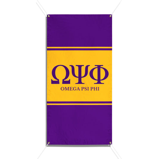 Omega Psi Phi Vertical Banner (24"x48")