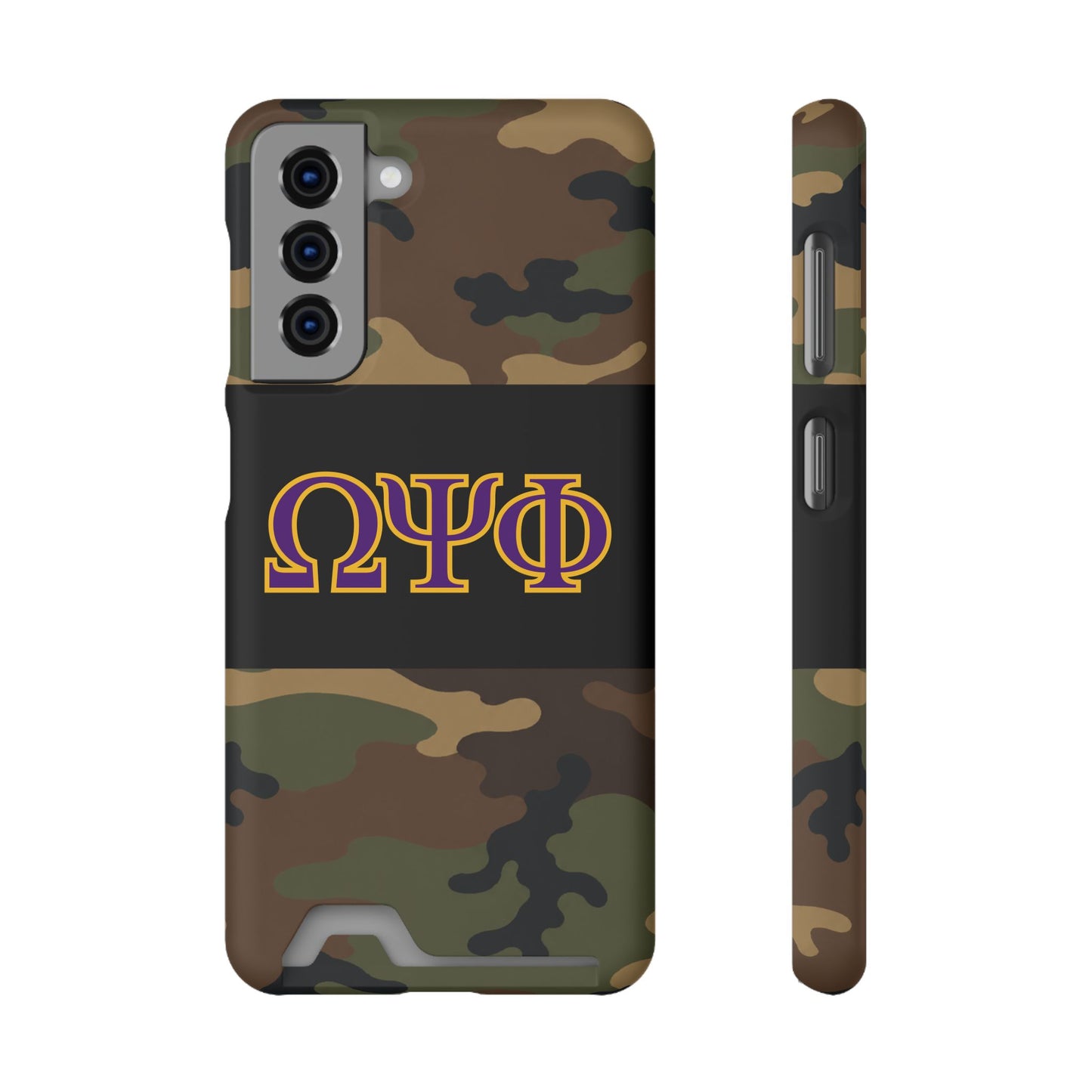 Omega Psi Phi Camo Slim Wallet Phone Card Case
