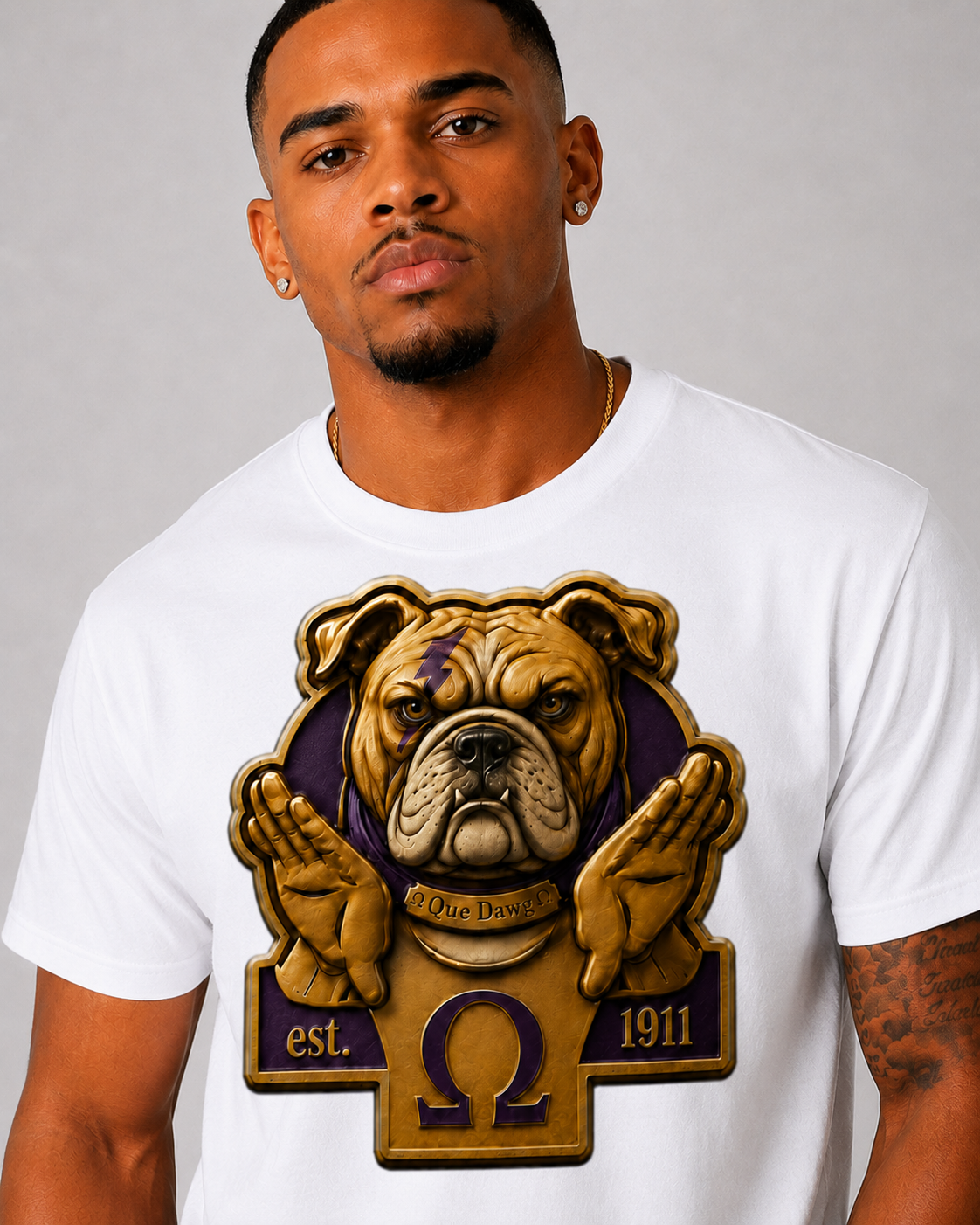 Que Dawg White T-shirt