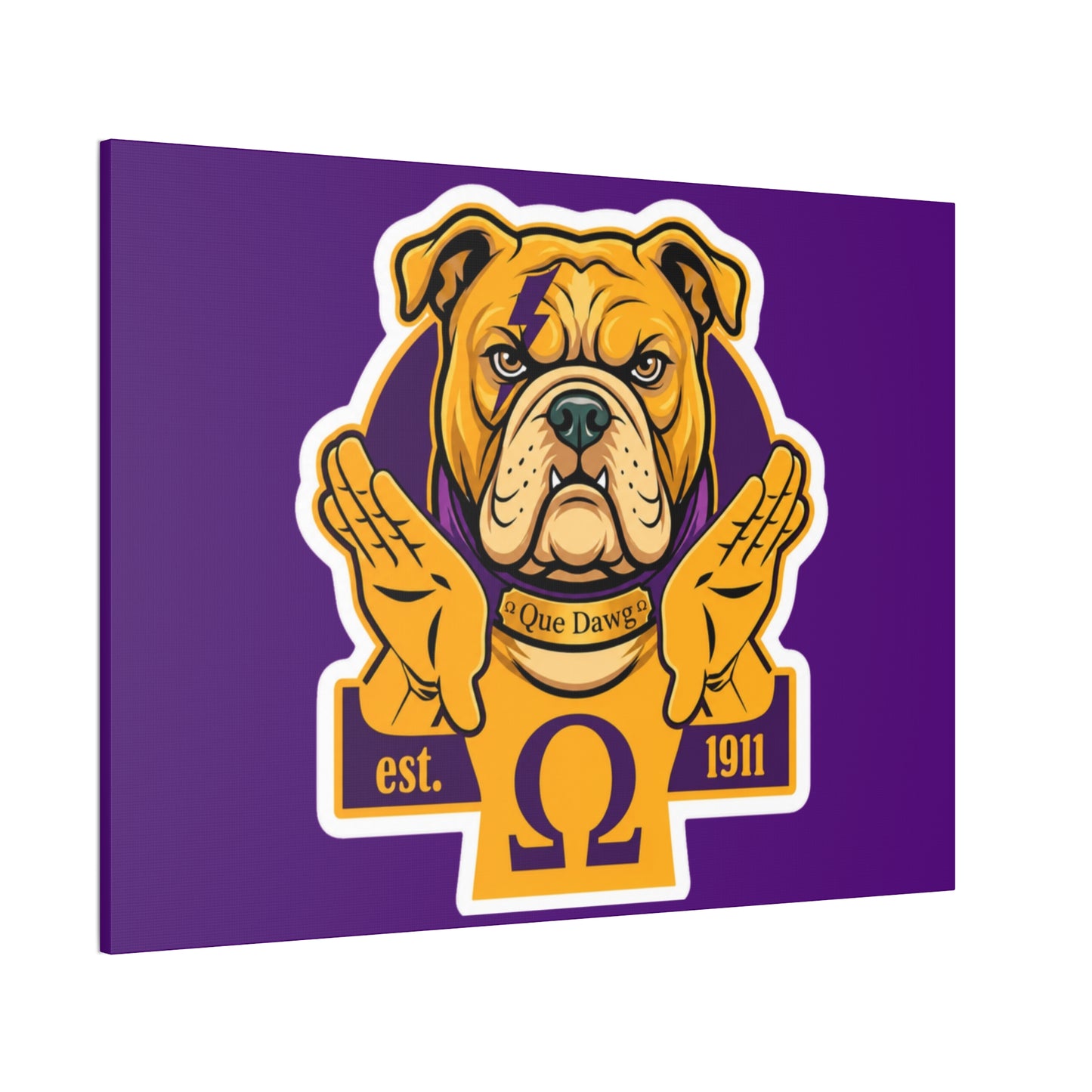 Omega Psi Phi Que Dawg Horizontal Wall Canvas