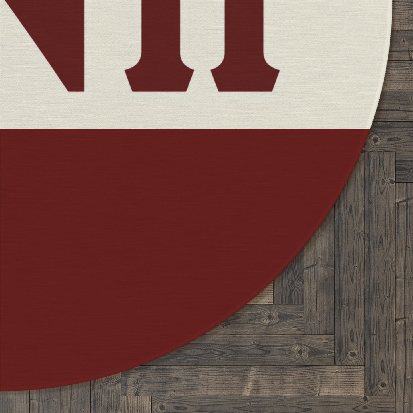 Phi Nu Pi Crimson Round Rug
