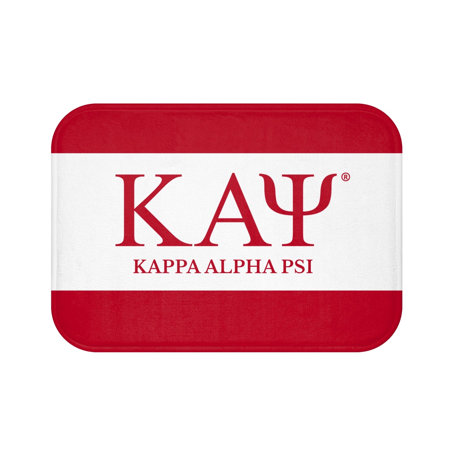Kappa Licensed Memory Foam Bath Mat — Red & White