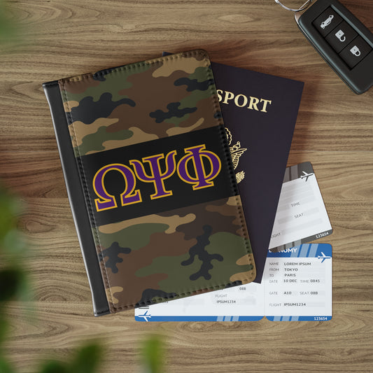 Omega Psi Phi Camo Passport Cover