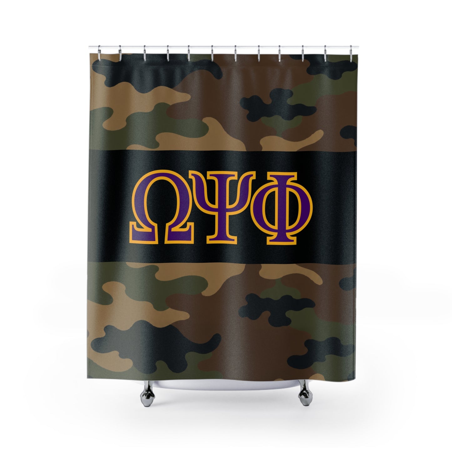 Omega Psi Phi Camo Shower Curtain