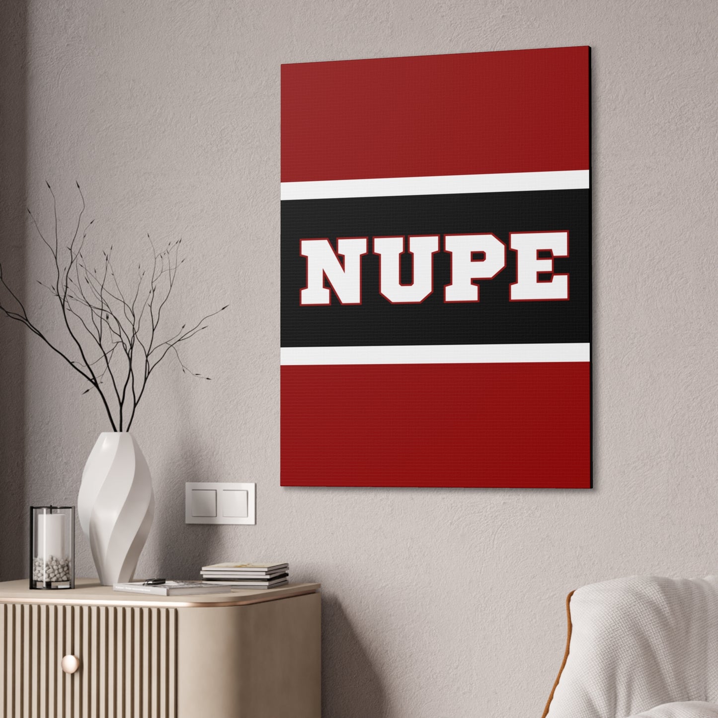 NUPE Vertical Wall Canvas